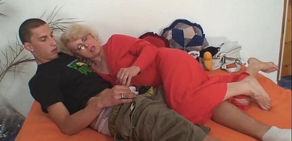 trendsBlonde mother in law him into taboo sex